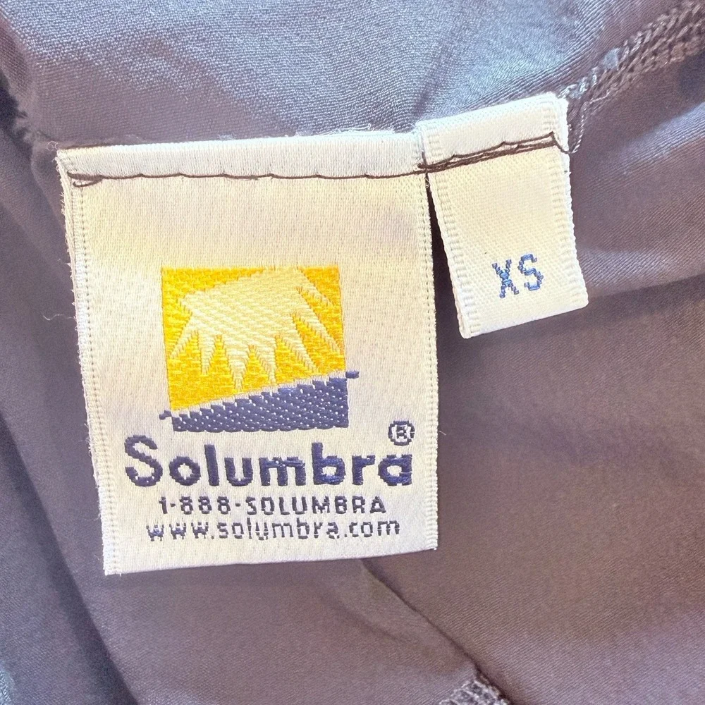 Vintage Solumbra 3/4 zip Pullover Womens XS Black Nylon Spandex Sun Protection - Picture 10 of 11